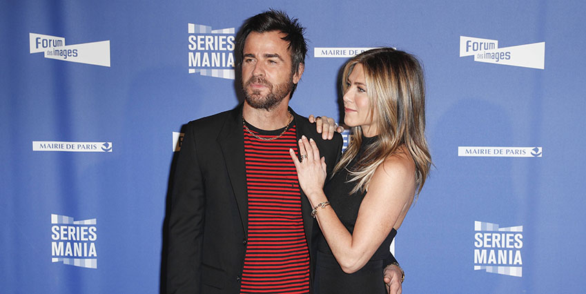 Jennifer Aniston och Justin Theroux medan de fortfarande var lyckliga.