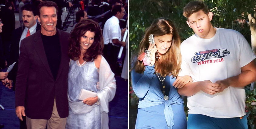Samtidigt var hustrun Maria Shriver gravid med parets son Christopher. 