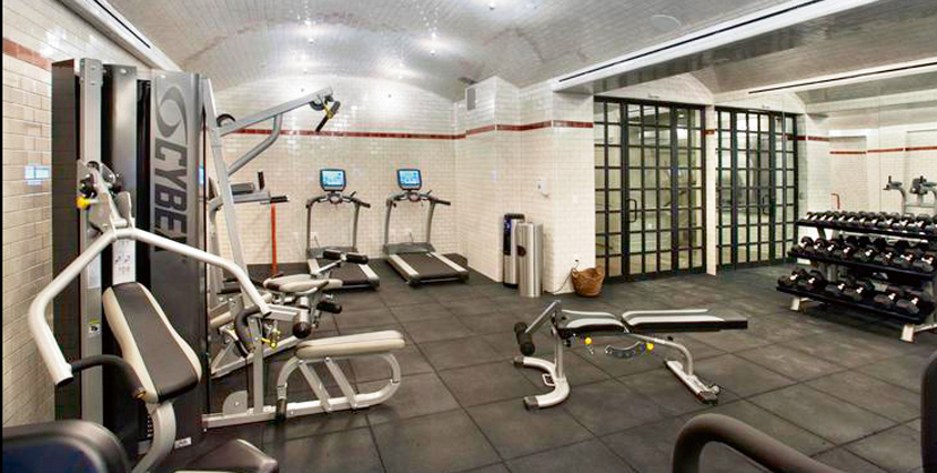 Lyxl&auml;genheten har &auml;ven ett litet gym. 