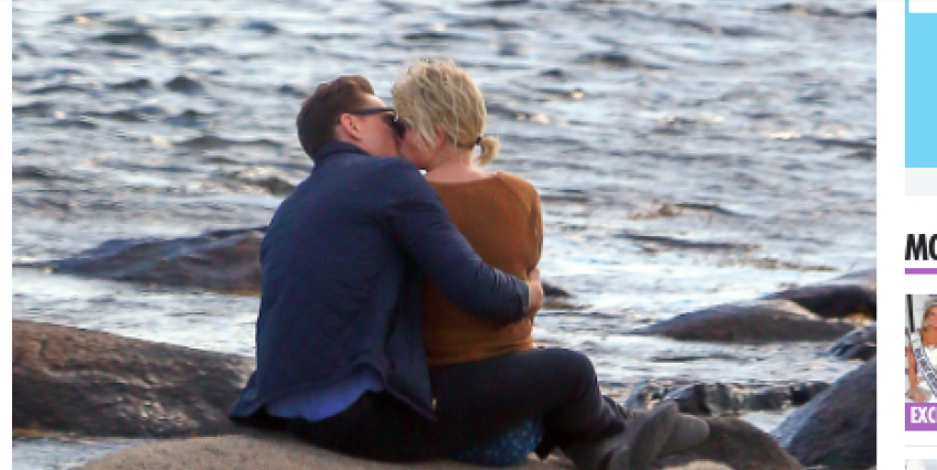 Två veckor efter uppbrottet sågs Taylor kärleksmysa öppet med skådespelaren Tom Hiddleston.