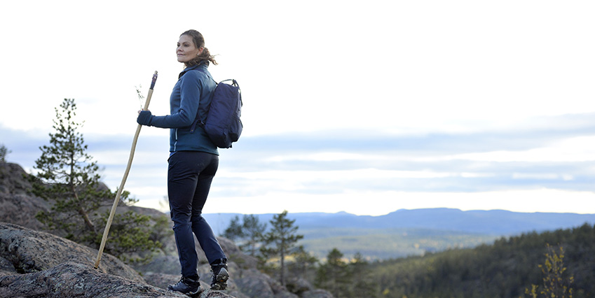 Victoria hade med sig b&aring;de fika och mats&auml;ck i ryggs&auml;cken.