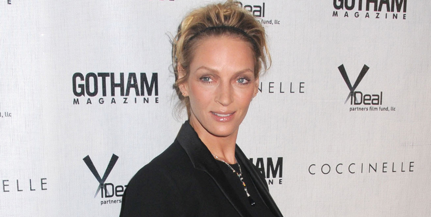 Sk&aring;despelerskan Uma Thurman fyllde 45 i &aring;r. 