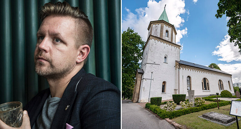 Fredrick Federley p&aring;hoppad efter br&aring;k i kyrkan