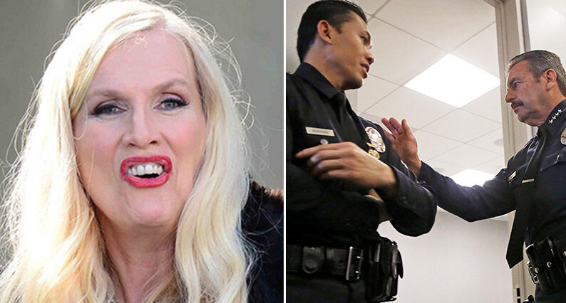 Gunilla Persson i br&aring;k med polisen p&aring; sjukhus
