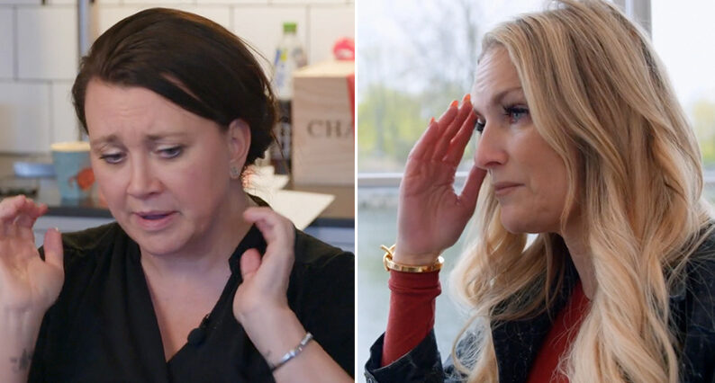 Camilla L&auml;ckberg i middagsbr&aring;k med Laila Bagge