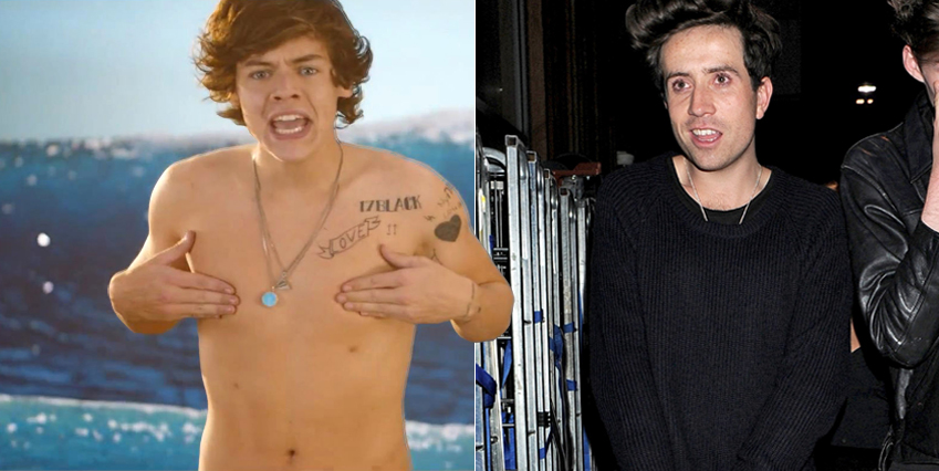 Harry Styles, Nick Grimshaw.