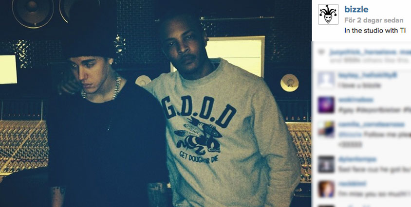 Häromdagen tillbringade han tid i studion med T.I.. Bild: Instagram