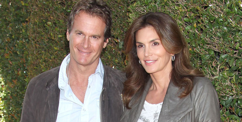 Supermodellen med sin man Rande Gerber.