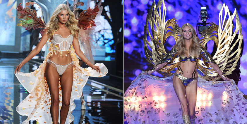 Sedan drog showen ig&aring;ng! Till v&auml;nster ser vi svenska supermodellen Elsa Hosk.