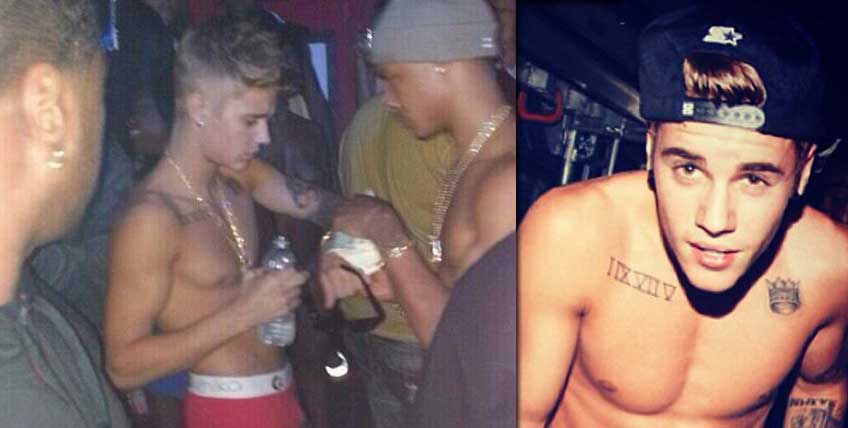 Justin Bieber festade på en strippklubb i Texas.