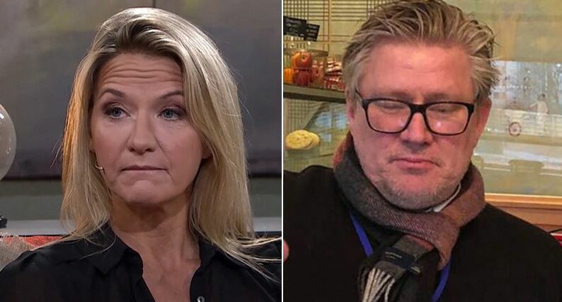 Kristin Kaspersen i krism&ouml;te med &auml;lskaren
