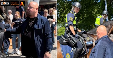 Efter bråket med frun: Anders Bagge i samtal med polisen
