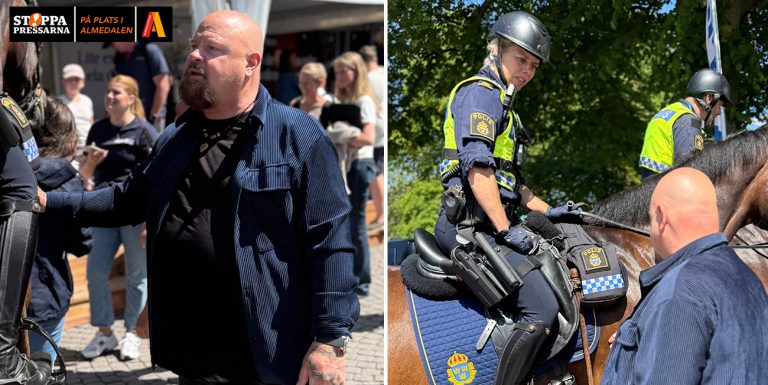 Efter bråket med frun: Anders Bagge i samtal med polisen