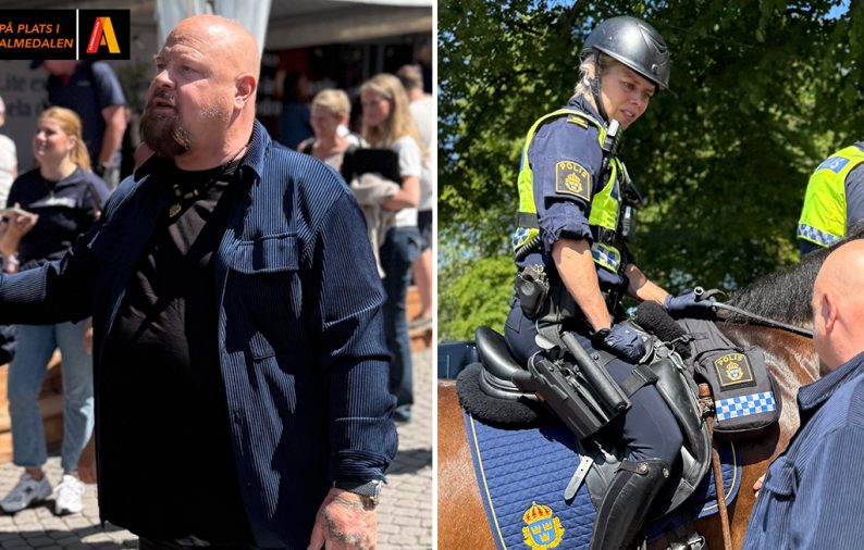 Efter bråket med frun: Anders Bagge i samtal med polisen