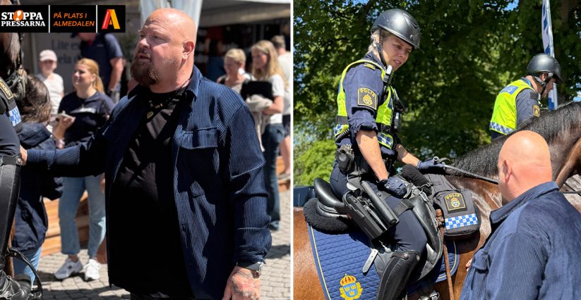 Efter bråket med frun: Anders Bagge i samtal med polisen