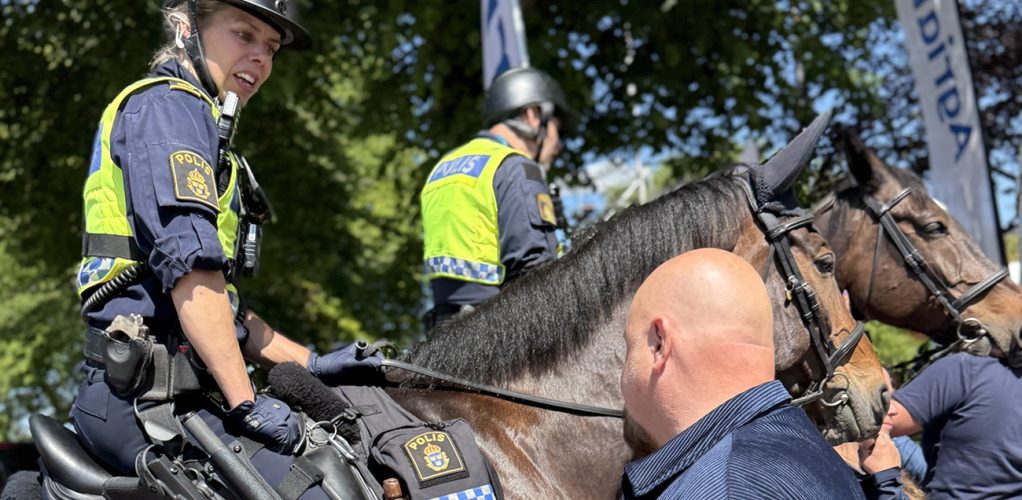 Nu verkar den kvinnliga polisen tycka att det räcker. Paret skiljs åt i samförstånd och en harmonisk Anders Bagge kan återförenas med sin hustru.