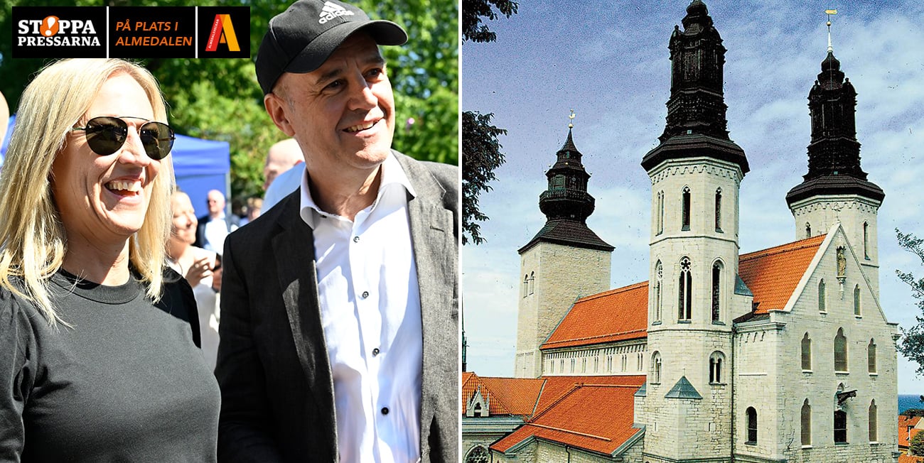 Fredrik Reinfeldts bröllopslycka med Anna i Almedalen