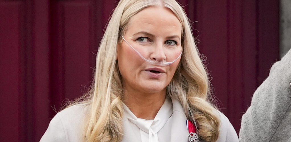 Mette-Marit tvingas andas med hj&auml;lp av syrgas i princip dygnet runt.