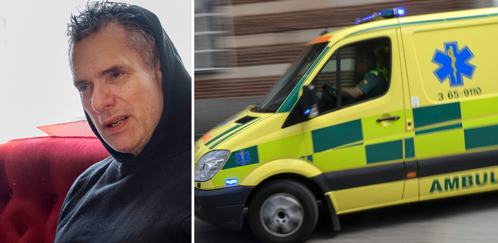 Thorsten Flinck f&ouml;rdes akut till S&ouml;dersjukhuset med hj&auml;rtproblem. Richard Flinck fruktar att hans bror inte har l&aring;ngt kvar.