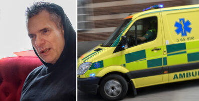Thorsten Flinck f&ouml;rd till sjukhus med hj&auml;rtproblem