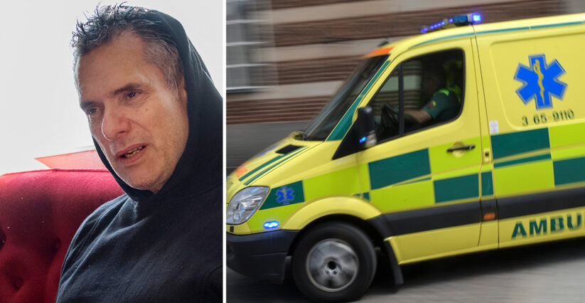 Thorsten Flinck f&ouml;rd till sjukhus med hj&auml;rtproblem