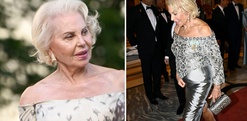 När Eva O'Neill var med på kungens 80-årsfest visade hon även då hud, den klänningen var dock lite ”snällare” än den vågade variant hon bar på Operan.