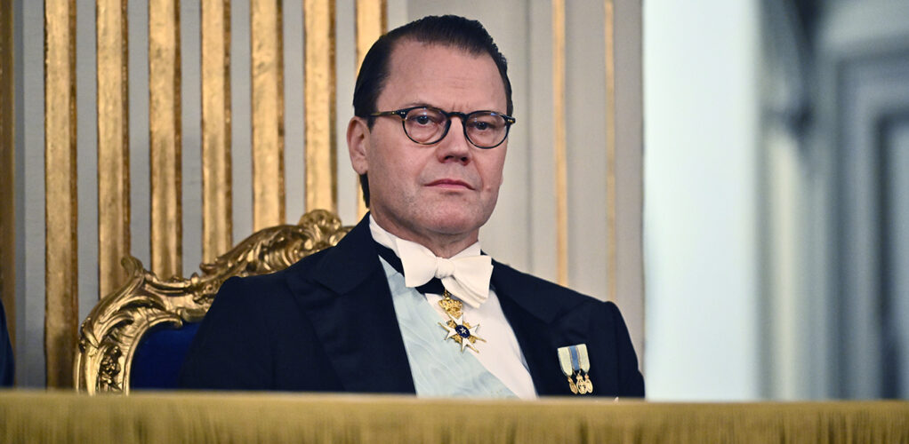 Prins Daniel under Svenska Akademiens h&ouml;gtidssammankomst i B&ouml;rshuset i Stockholm. F&ouml;r ett par &aring;r sedan stoppades han medverkan d&auml;r av Victoria, det var under skilsm&auml;ssokrisen som Stoppa Pressarna avsl&ouml;jade.