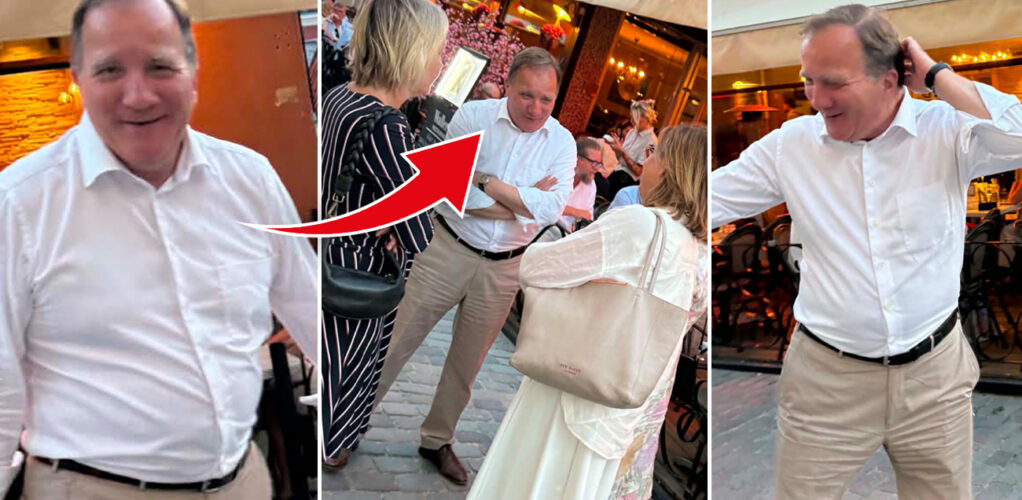 Stefan L&ouml;fven festade loss i Visby &ndash; omgiven av kvinnor. 