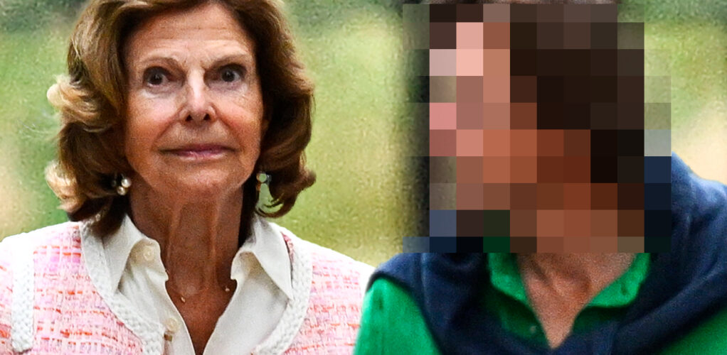 Här fångas drottning Silvia tillsammans med den betydligt yngre mannen på Solliden.