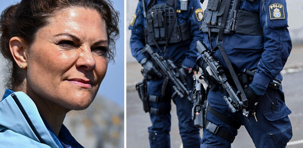 Polisen ryckte ut direkt när knivmannen närmade sig kronprinsessan Victoria.