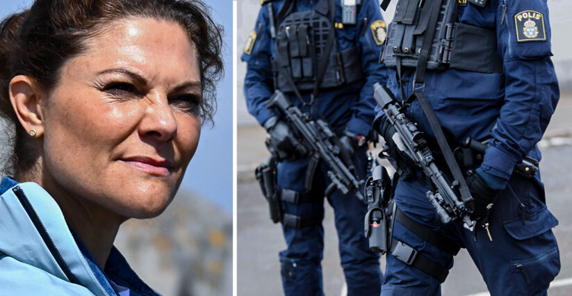Victoria i ot&auml;ckt knivdrama &ndash; bev&auml;pnad 73-&aring;ring gripen vid slottet