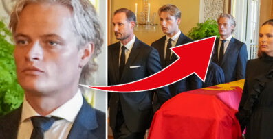 H&auml;r b&auml;r skandalsonen Marius kung Haralds kista &ndash; med fotboja