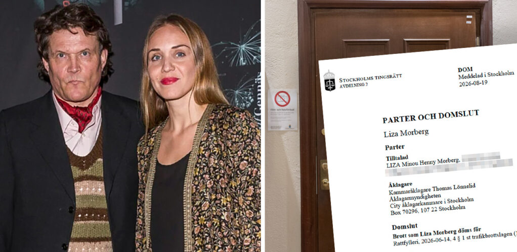Regissören Liza Morberg, dotter till tv-profilen Per Morberg, döms för rattfylleri.