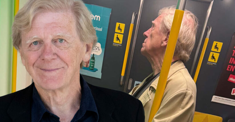 Inga galenskaper n&auml;r Claes Eriksson tar tunnelbanan &ndash; se bilderna