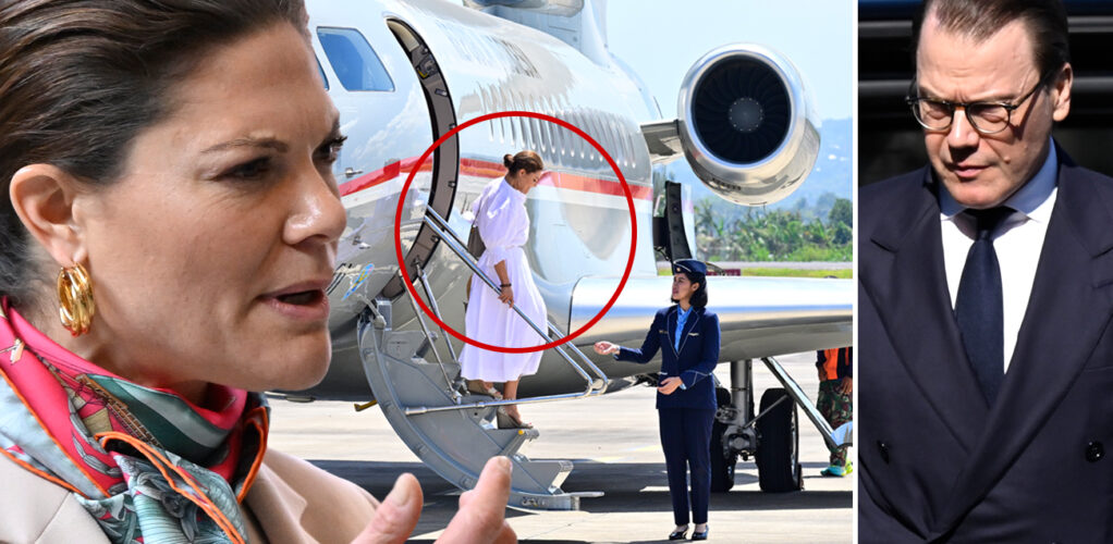 H&auml;r anl&auml;nder kronprinsessan Victoria &ndash; prins Daniel &auml;r inte med p&aring; resan. 