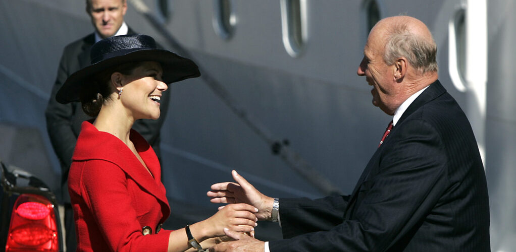 Kronprinsessan Victoria stod nära kung Harald, som var hennes gudfar.
