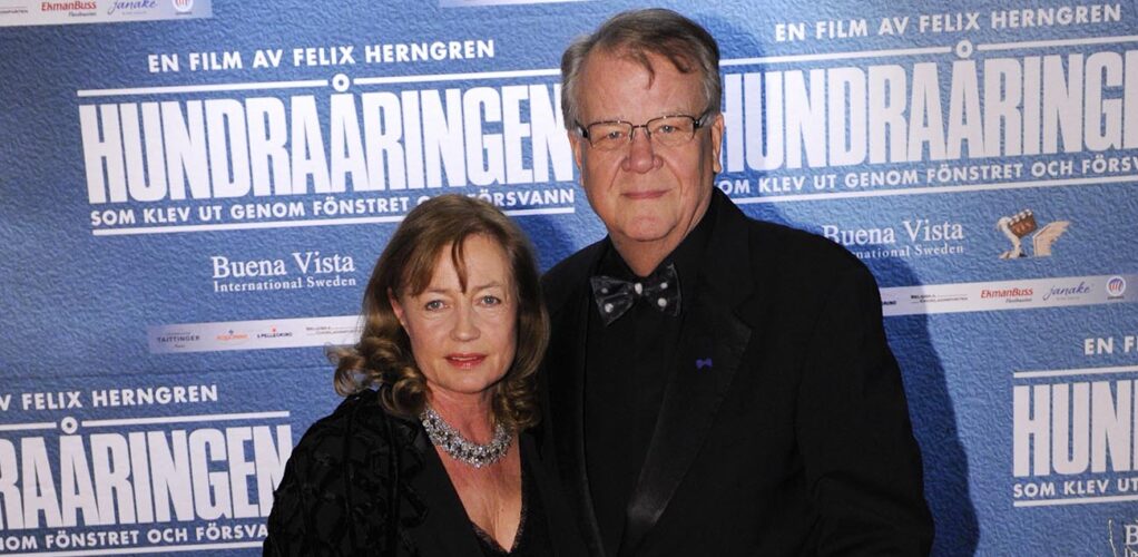 Eva och Lasse Berghagen på biopremiär tillsammans.