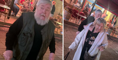 H&auml;r festar Peter Harryson, 78, loss p&aring; Stureplan &ndash; lyxkv&auml;llen med hustrun