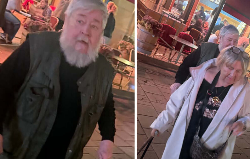 H&auml;r festar Peter Harryson, 78, loss p&aring; Stureplan &ndash; lyxkv&auml;llen med hustrun