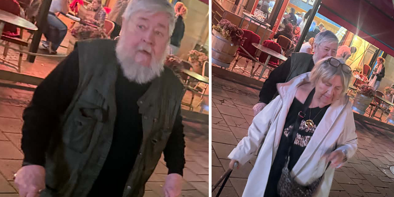H&auml;r festar Peter Harryson, 78, loss p&aring; Stureplan &ndash; lyxkv&auml;llen med hustrun
