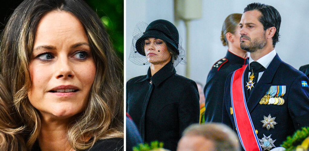 Prinsessan Sofia h&ouml;ll l&auml;nge en l&aring;g profil. Till h&ouml;ger syns hon och prins Carl Philip vid kung Haralds begravning. 