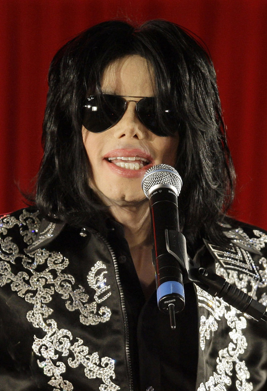 Michael Jackson vid en presskonferens i London 2009.